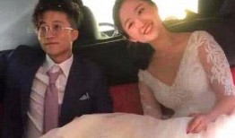 吃瓜新郎新娘,新郎新娘甜蜜婚礼现场